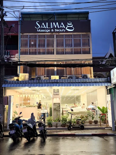 Interior of Salima Massage & Beauty spa in Patong, Phuket, featuring a relaxing massage treatment room